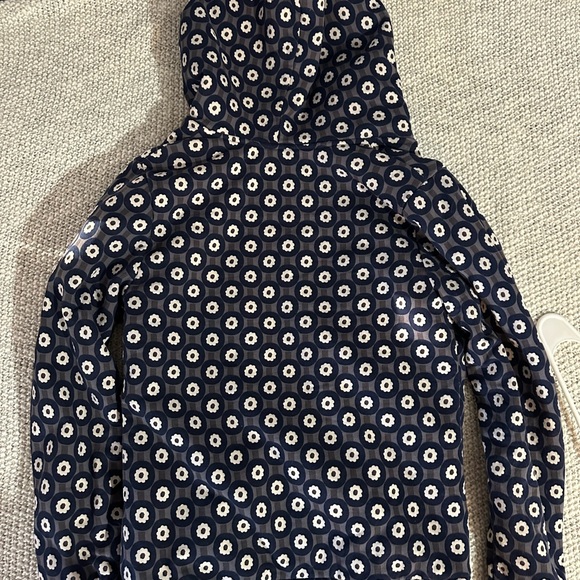 Boden Floral Hoodie with Blue and Purple Design Size 4 - Picture 4 of 6